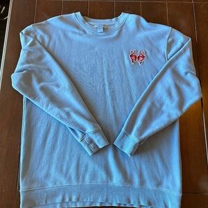 Hang TN Henry Gloves Crewneck Sweatshirt- Titans Powder Blue - XL